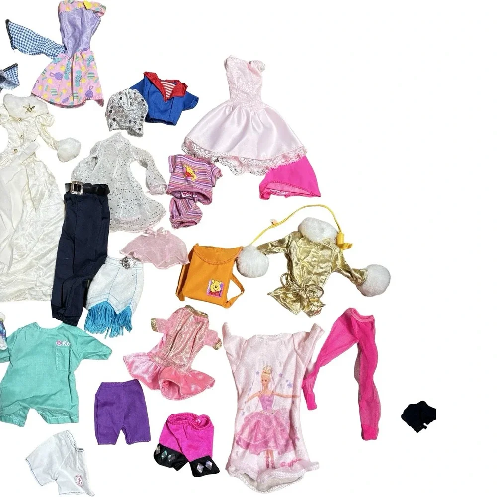 Large Lot of Barbie & Friends Clothing Mostly 90's Era - Stacie Ken Etc Pooh